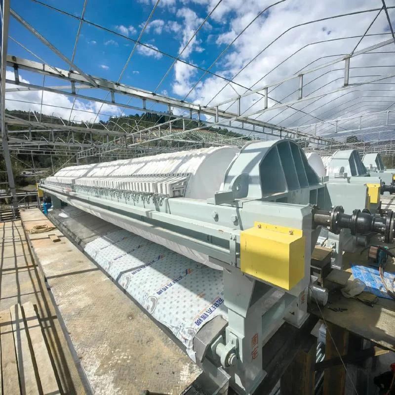 130 sqm Large-Enhanced Circular Chamber Filter Press | For Environmental Engineering & Tailings Treatment, 1250mm Reinforced PP Plates