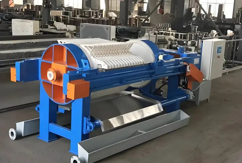 30 sqm Small Bench-Top Pilot Circular Chamber Filter Press | Ultra-Compact for Lab R&D, Polypropylene Plates