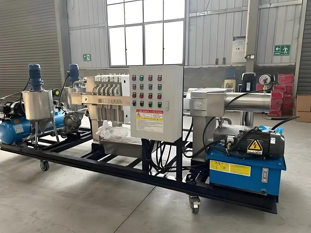 60 m² Industrial Pilot Diaphragm Filter Press | Auto Operation with TPE Membrane for Corrosive Lab Testing