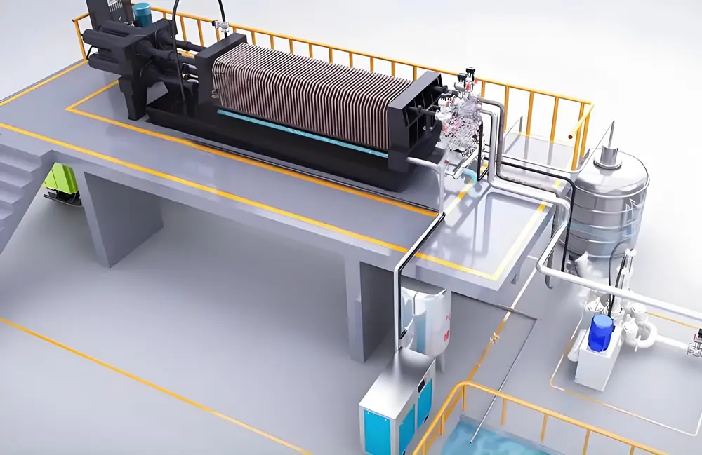 Automated Diaphragm Filter Press Working Cycle