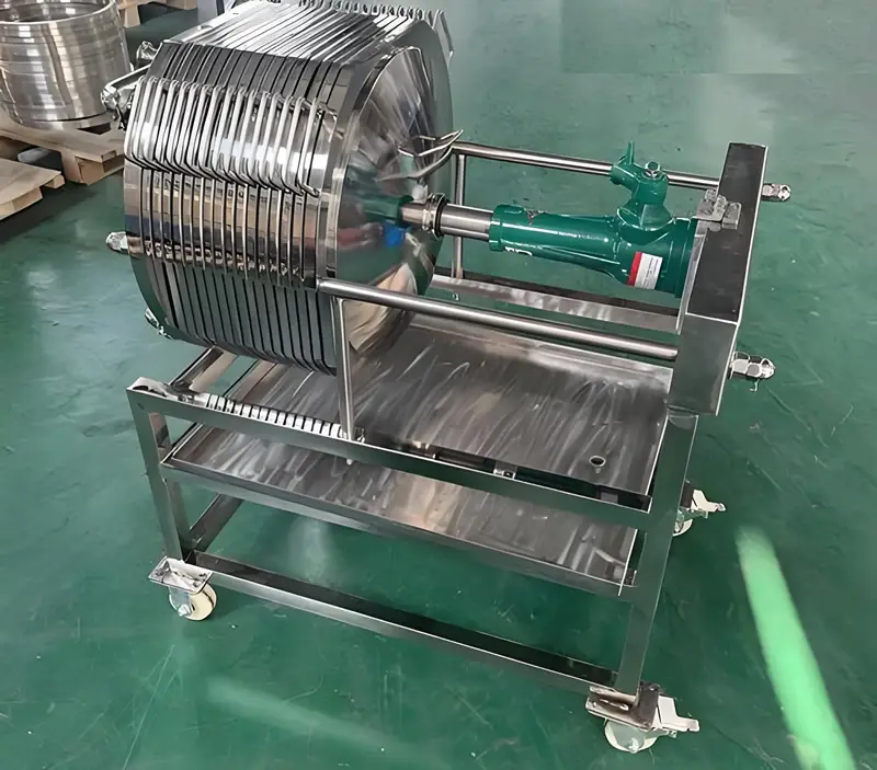 Bench-Top Micro Filter Press for Nano Breweries | 10-Layer Sanitary Design, 1.8 sq ft | 50-150L Pilot & Small-Batch Production