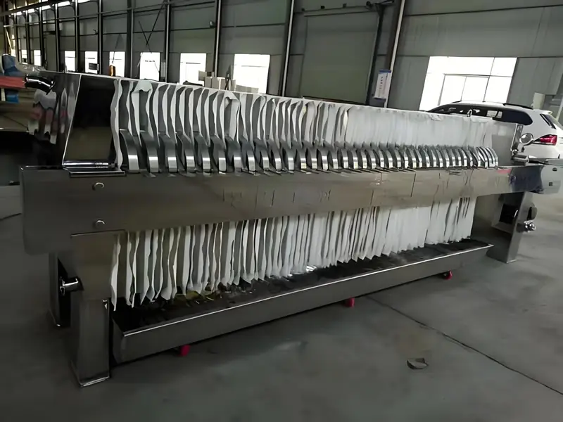 Fully-Automated Stainless Steel Industrial Filter Press for High-Volume Brewing | 24-Layer, 32.3 sq ft | Central Production System for 30-75+ BBL Facilities