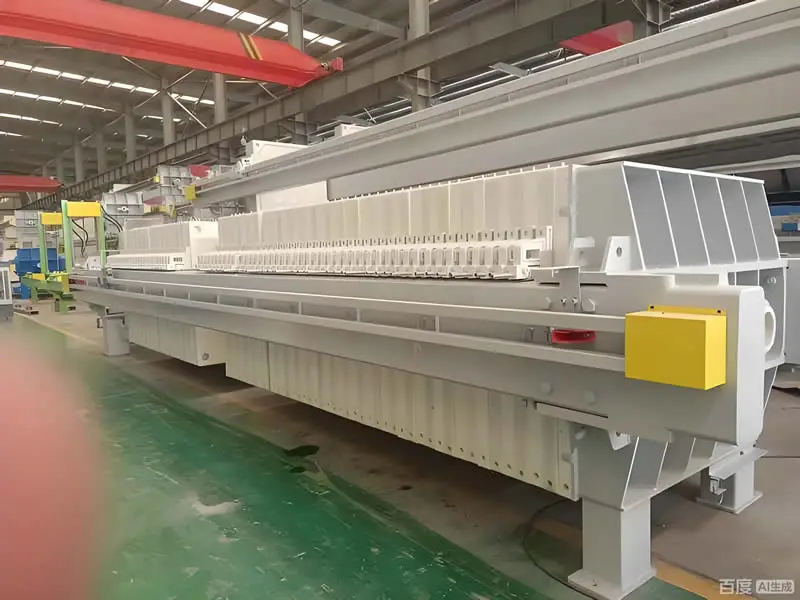 Large-Scale 870mm Recessed Chamber Filter Press | Model 870 PLC-Controlled Industrial System