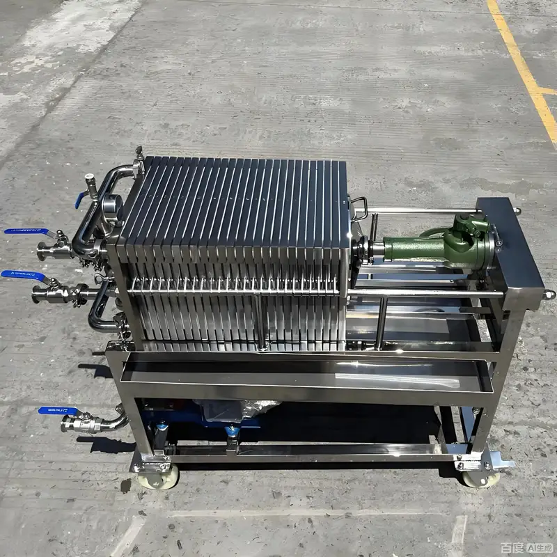 Sanitary-Grade Stainless Steel Heavy-Duty Filter Press | 20-Layer Industrial System, 26.9 sq ft| High-Efficiency Production for 20-50+ BBL Brewing Operations
