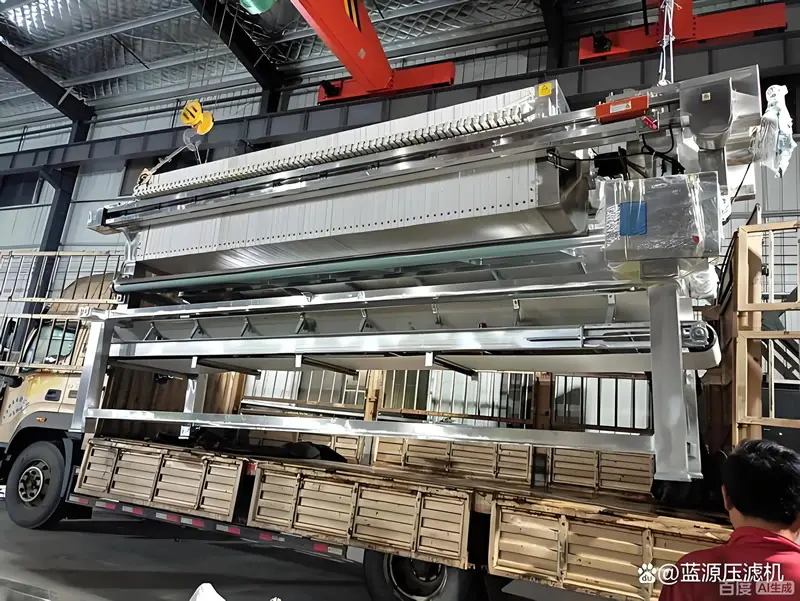 Sanitary-Grade Stainless Steel Ultra-High-Capacity Filter Press | 32-Layer Beverage Industry System, 43.1 sq ft | Foundational Production Asset for 50-200+ BBL Plants view 2