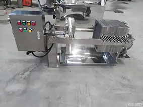 Sanitary Stainless Steel Mid-Scale Filter Press | 10-Layer, 13.5 sq ft