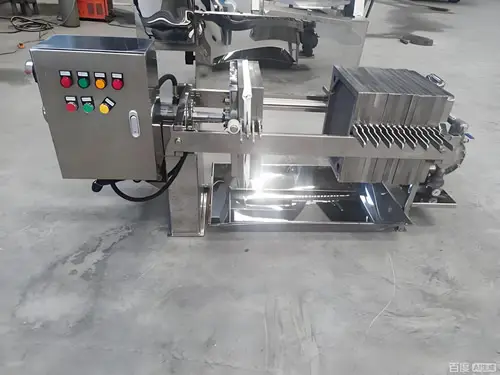 Sanitary Stainless Steel Mid-Scale Filter Press | 10-Layer, 13.5 sq ft