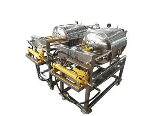 Ultra-Compact Sanitary Stainless Steel Filter Press | 10-Layer Mini Plate & Frame, 0.84 sq ft